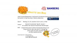 Auf zur Galette des Rois -> am 23. Januar'23, zwischen 16 Uhr und ca. 17h30